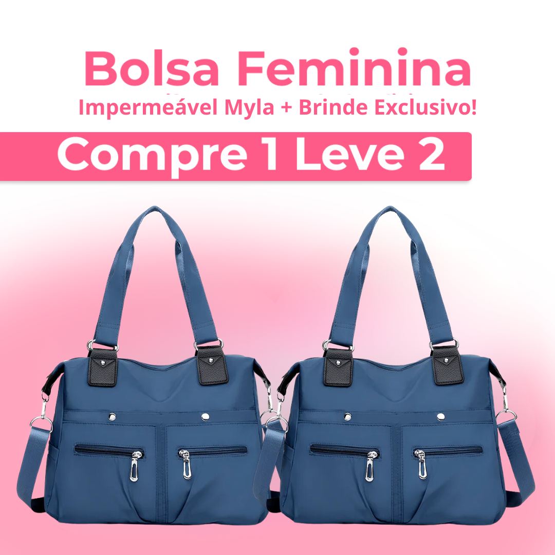 (COMPRE 1 E LEVE 2) Bolsa Feminina Impermeável Myla + Brinde Exclusivo!