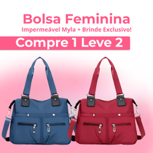 (COMPRE 1 E LEVE 2) Bolsa Feminina Impermeável Myla + Brinde Exclusivo!