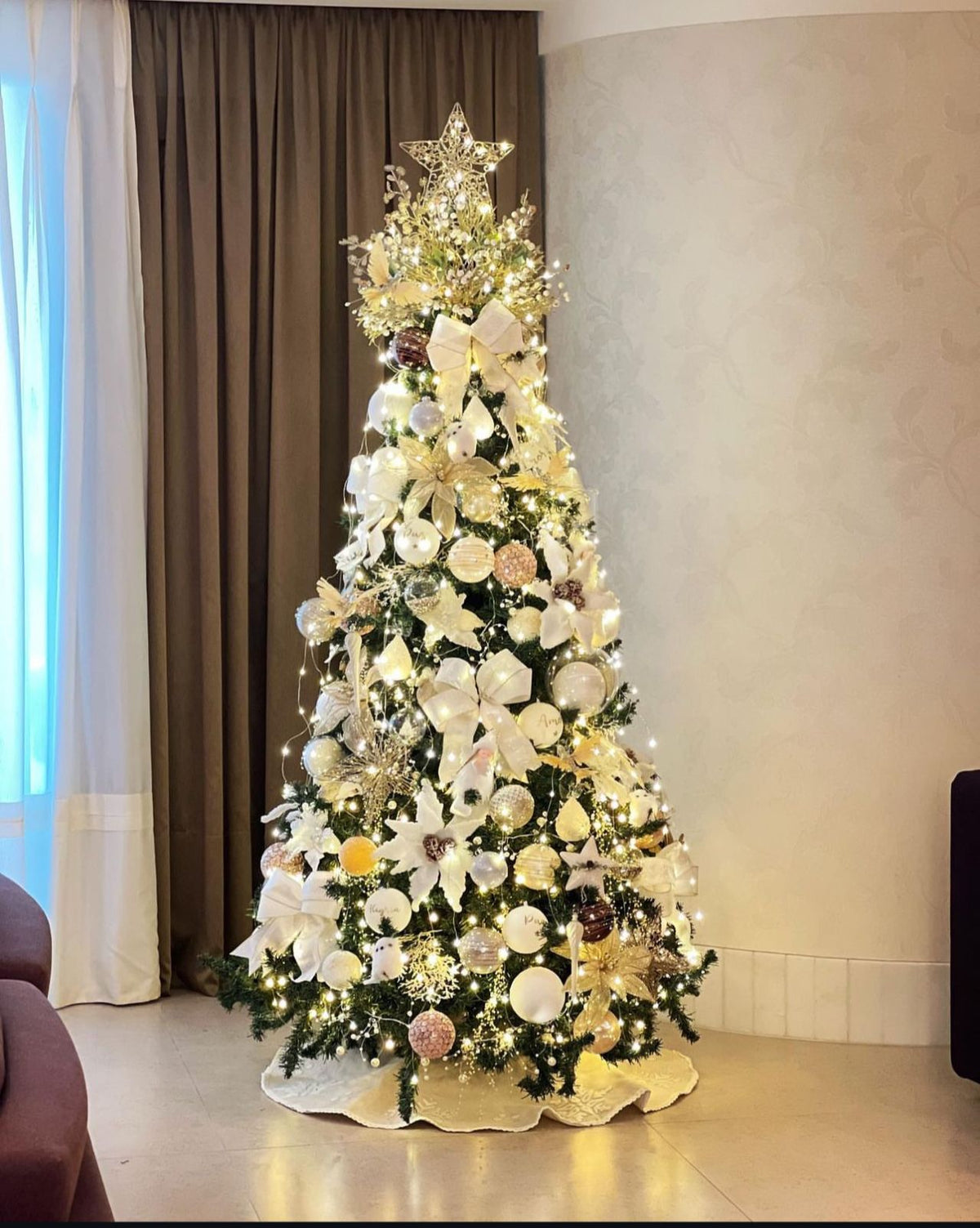 Árvore de Natal Decorada 360º Super White - 2,10 Metros